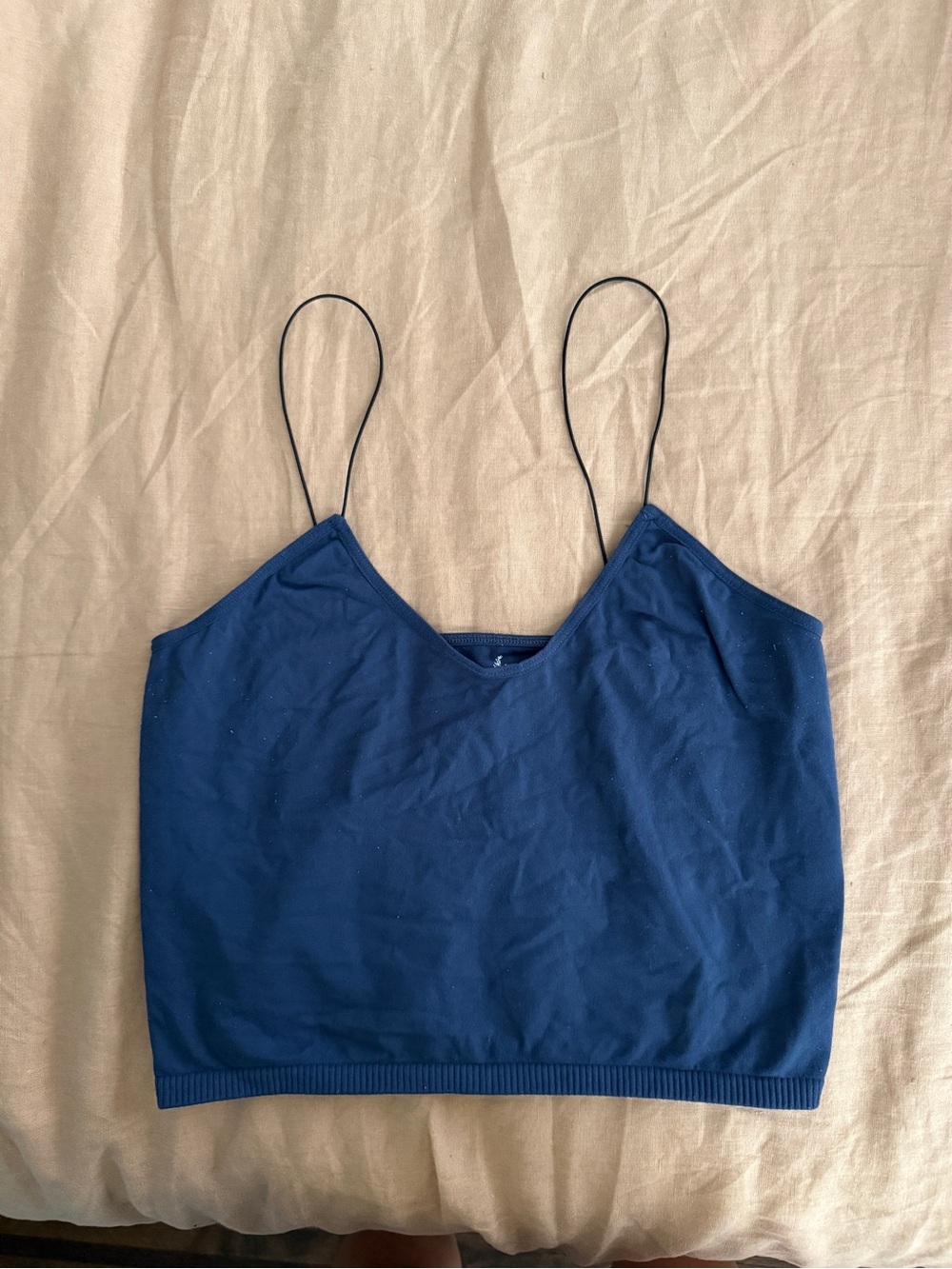 Free People Intimately Blue Women's Cropped Camisole Tank Top